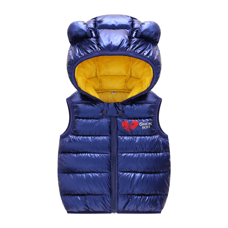 Kids Bear Ear Vest Jacket