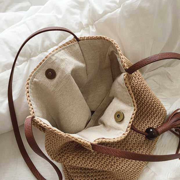 Retro Art Wool Shoulder Bag