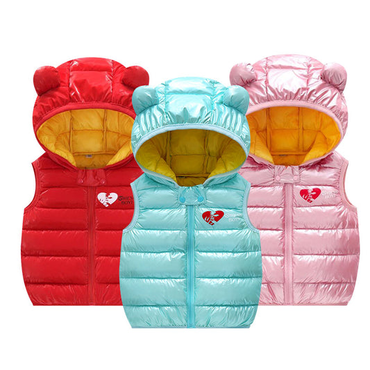 Kids Bear Ear Vest Jacket