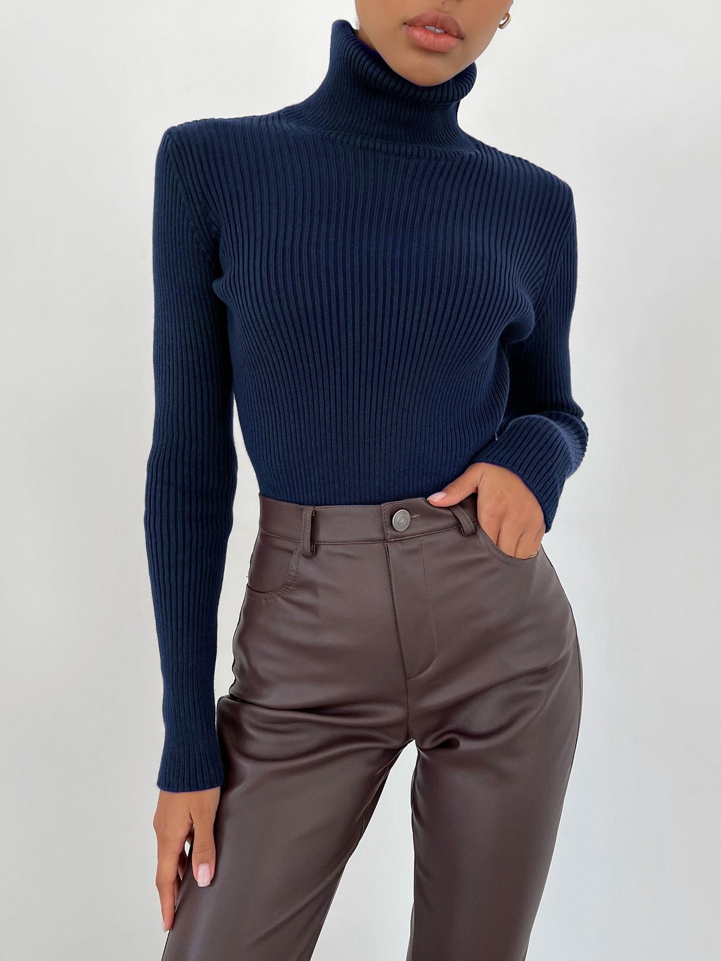 Turtleneck Pullover Sweater Shirts