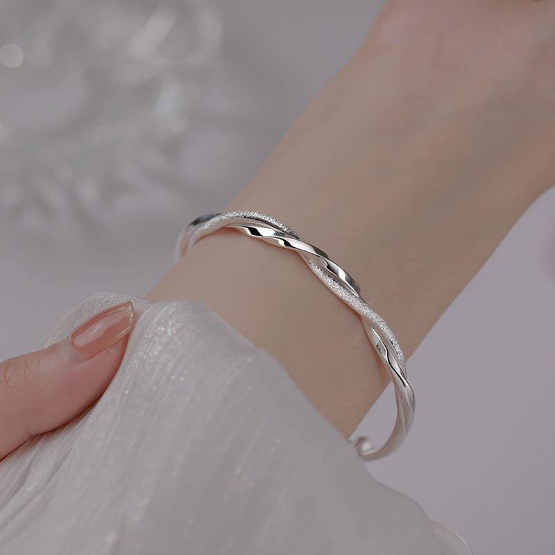 Silver Mobius Ring Bracelet
