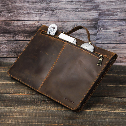 Leather Protective Laptop Handbag