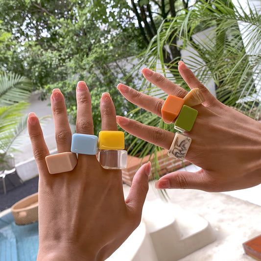 Colored Square Rings