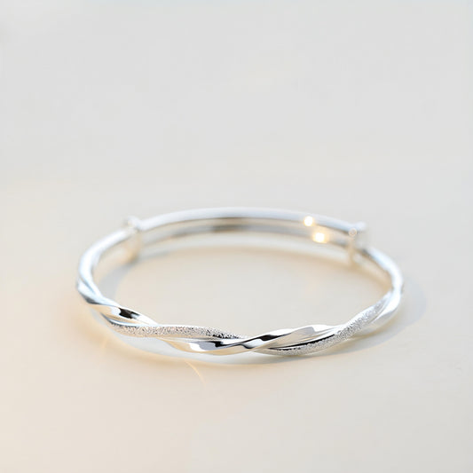 Silver Mobius Ring Bracelet