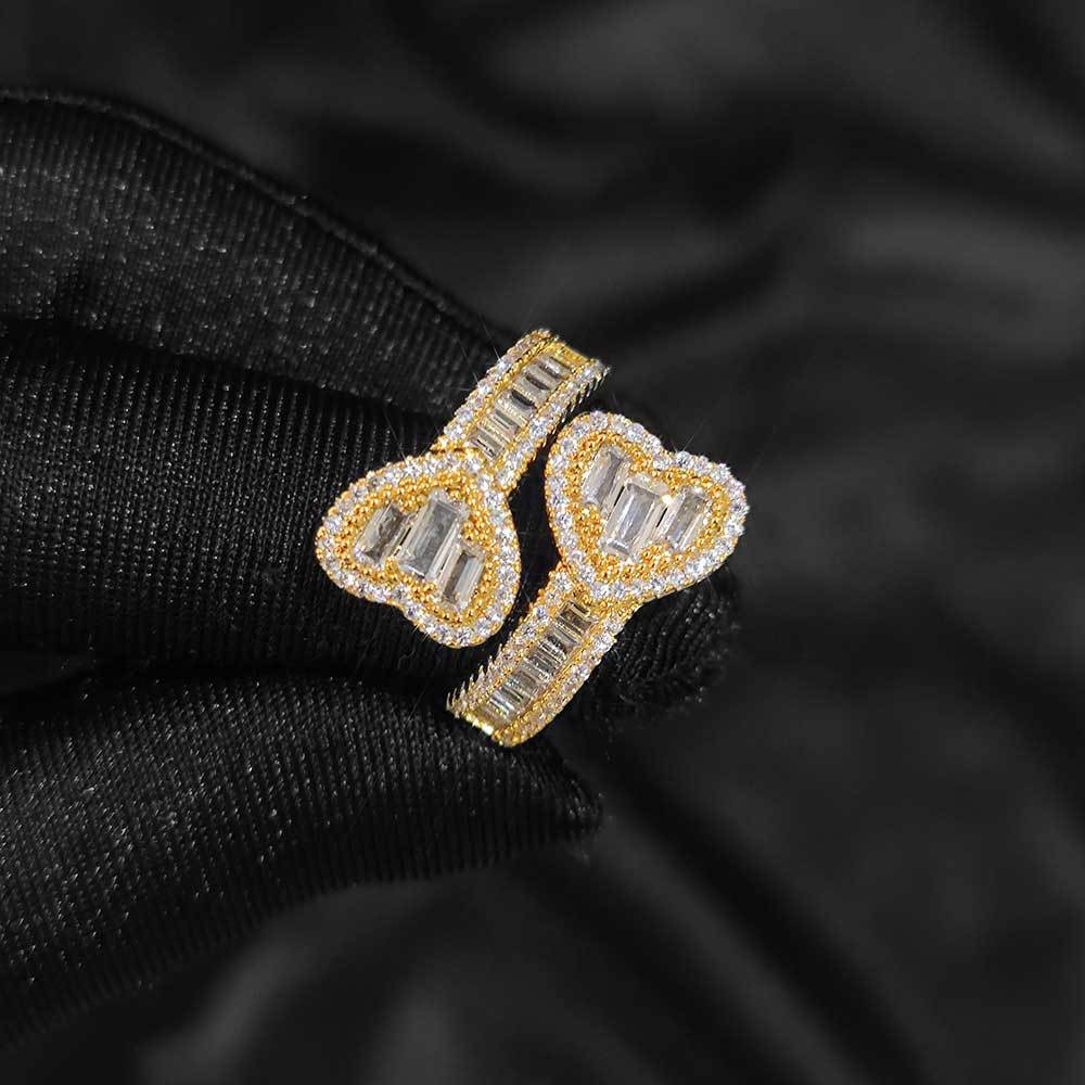 Love Heart-Zircon Shaped Ring