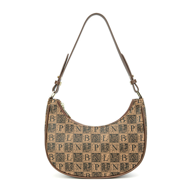 Alphabet Jacquard Shoulder Bag