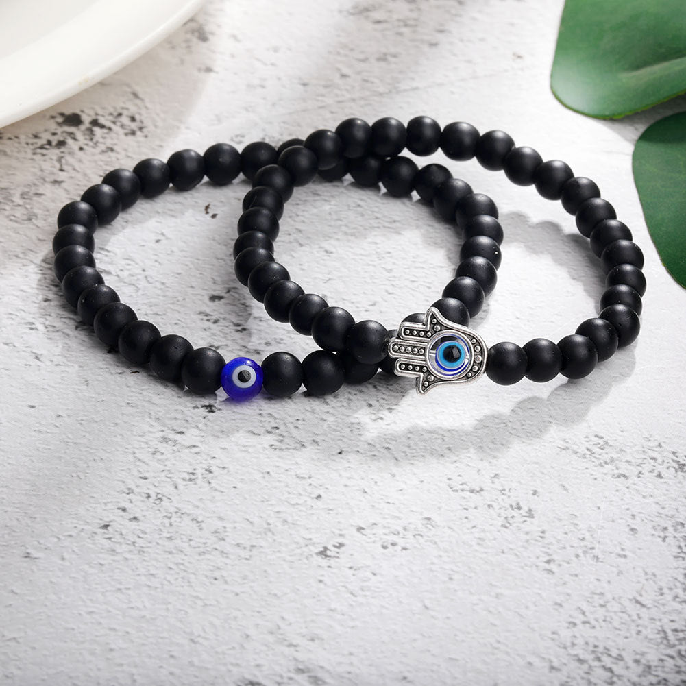Beaded Eye Bracelet Set