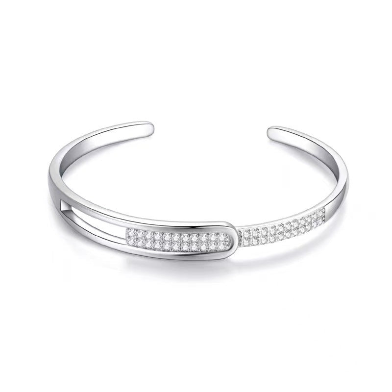 S925 Diamond Micro-inlaid Silver Bracelet
