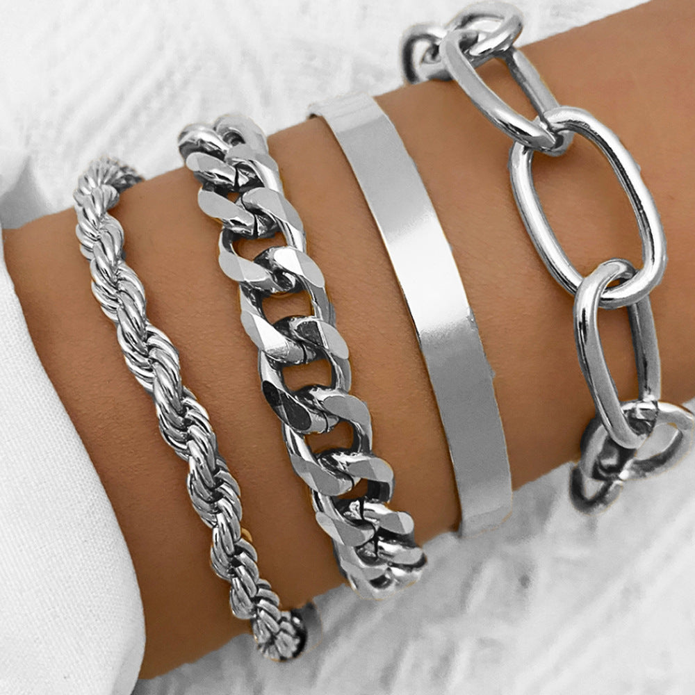 Gold & Silver Unisex Bracelet Sets