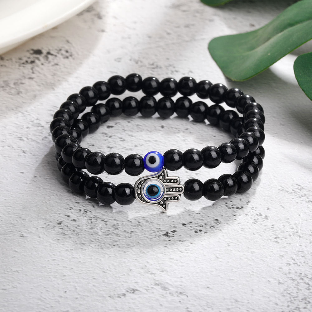 Beaded Eye Bracelet Set