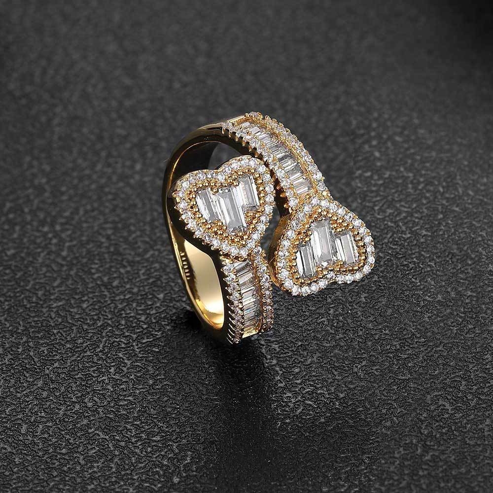 Love Heart-Zircon Shaped Ring