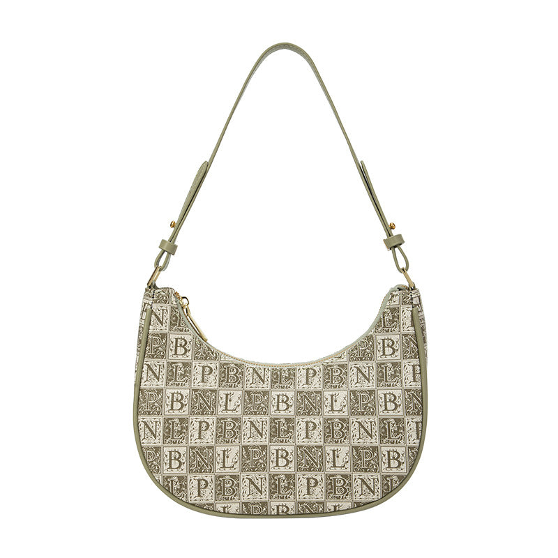 Alphabet Jacquard Shoulder Bag