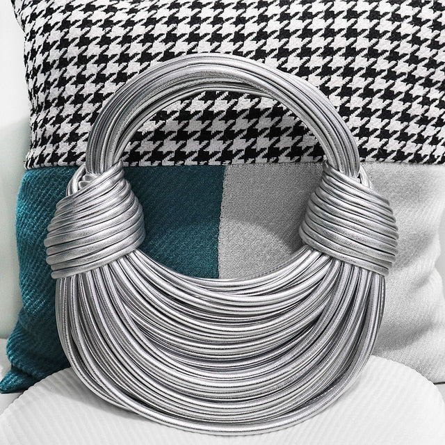 Gold & Silver Bread Knotted Handbags