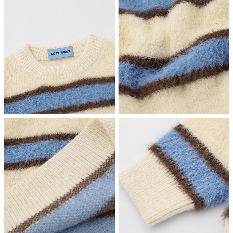 Vintage Stripe Men's & Women's Pullover Sweaters