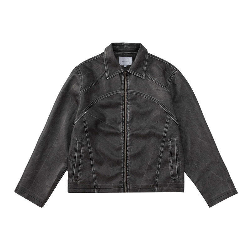 Evolvements Wash Leather Jacket Coat