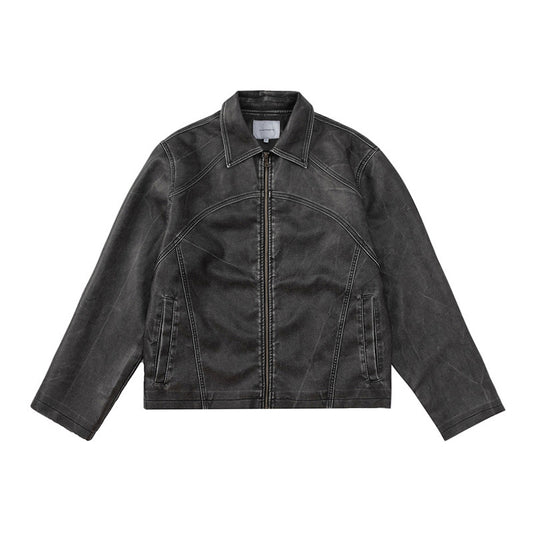 Evolvements Wash Leather Jacket Coat
