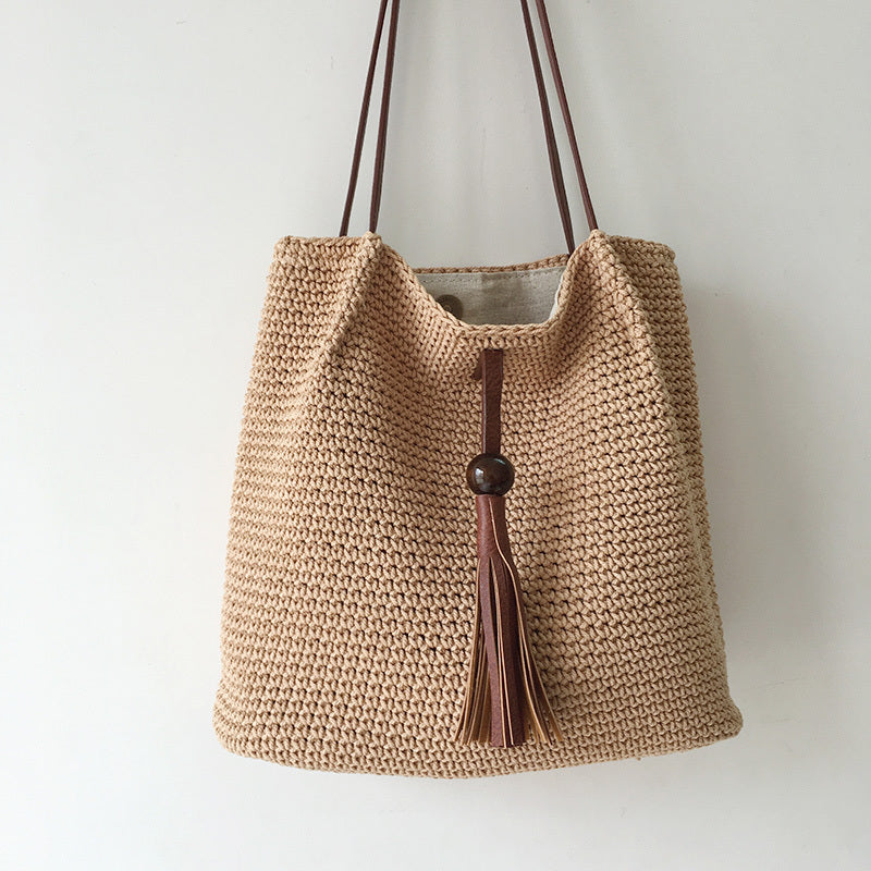 Retro Art Wool Shoulder Bag