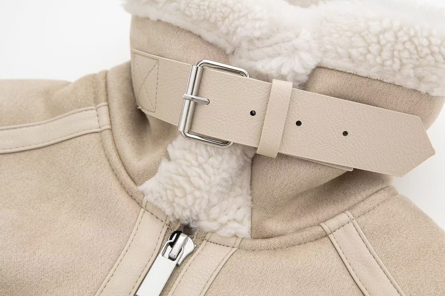 Women's Suede Lamb Wool Jacket