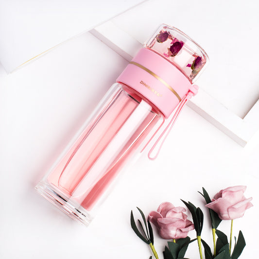 Tea Filter Water Glass Bottle
