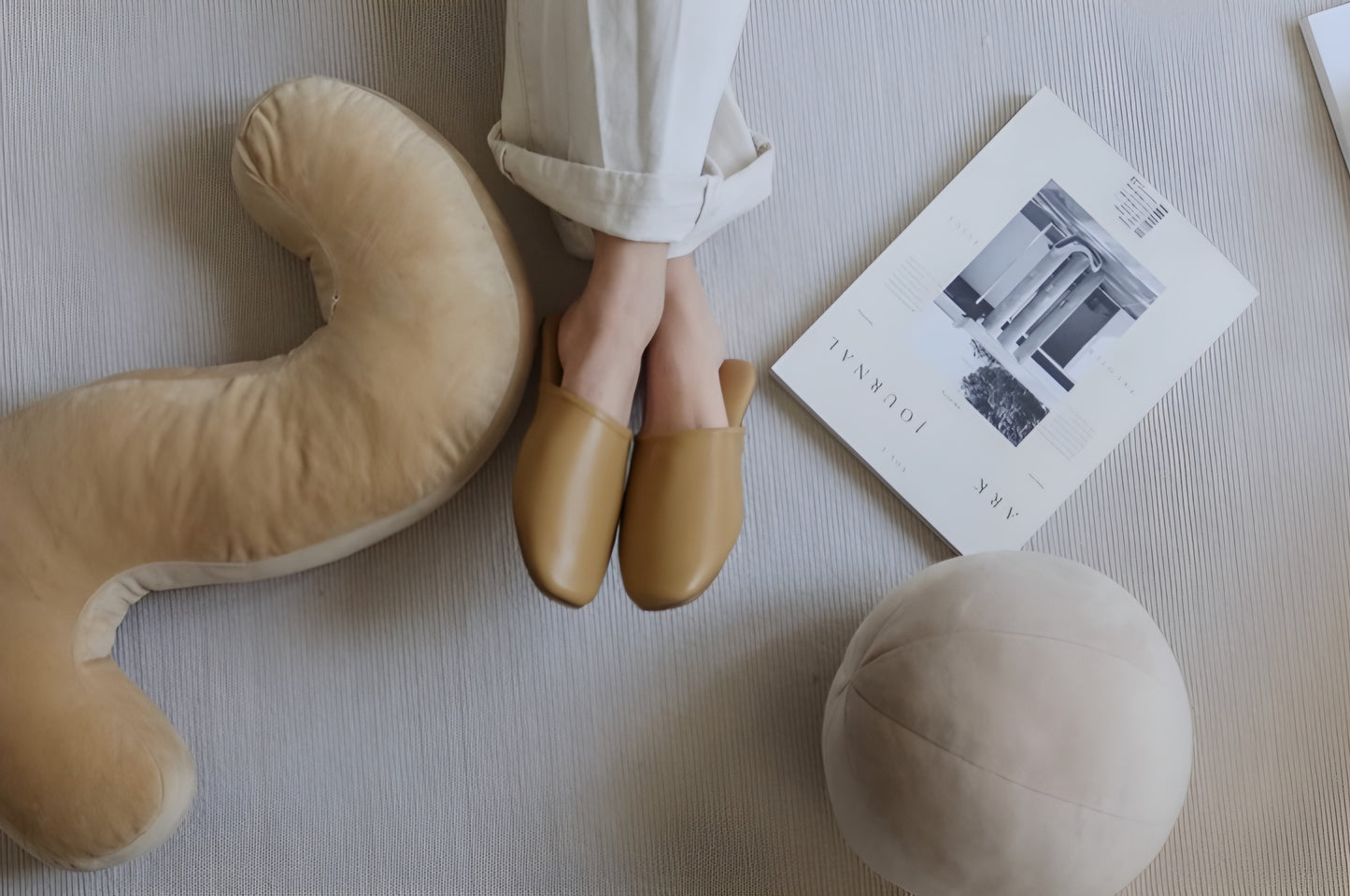 Leather Couple Slippers