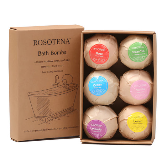 6 pcs Organic Bath Bombs Bubble Bath