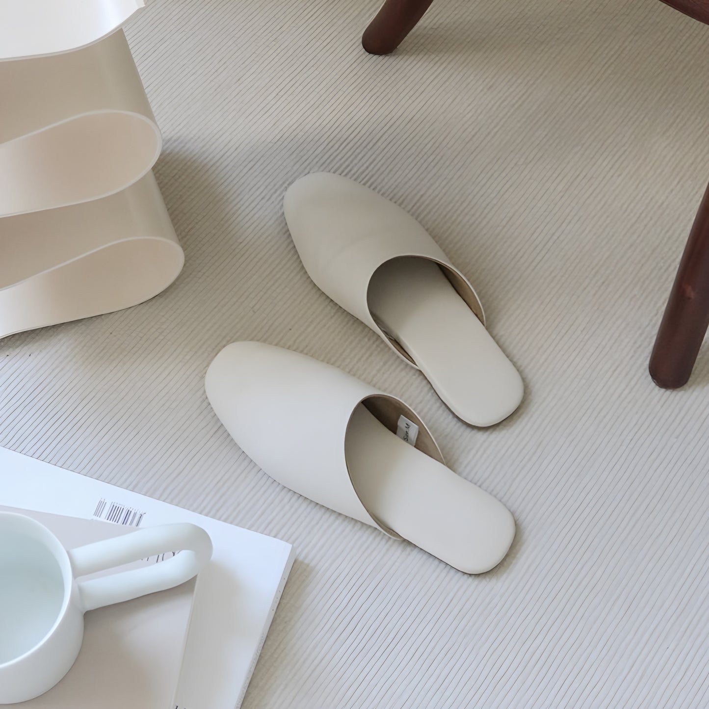 Leather Couple Slippers