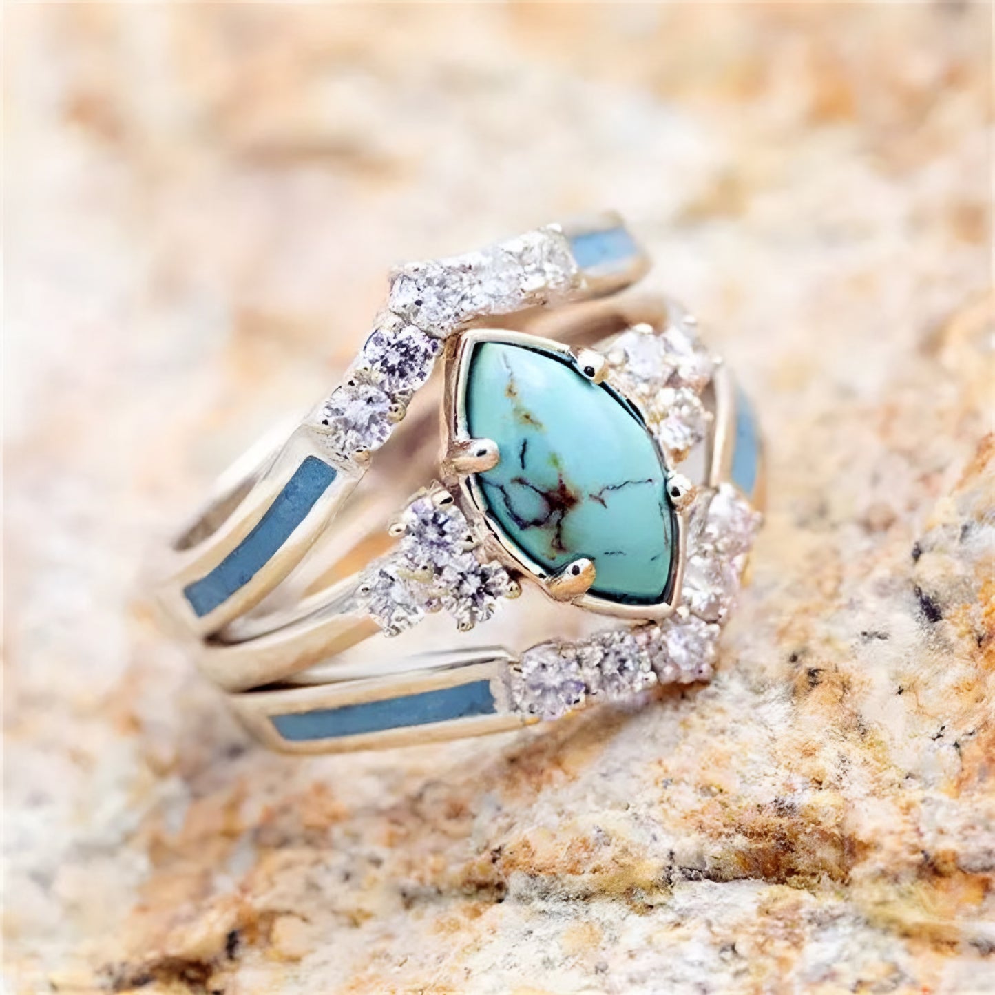 Turquoise Ring Set