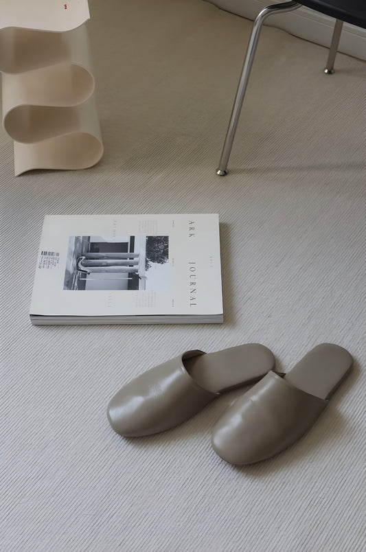 Leather Couple Slippers