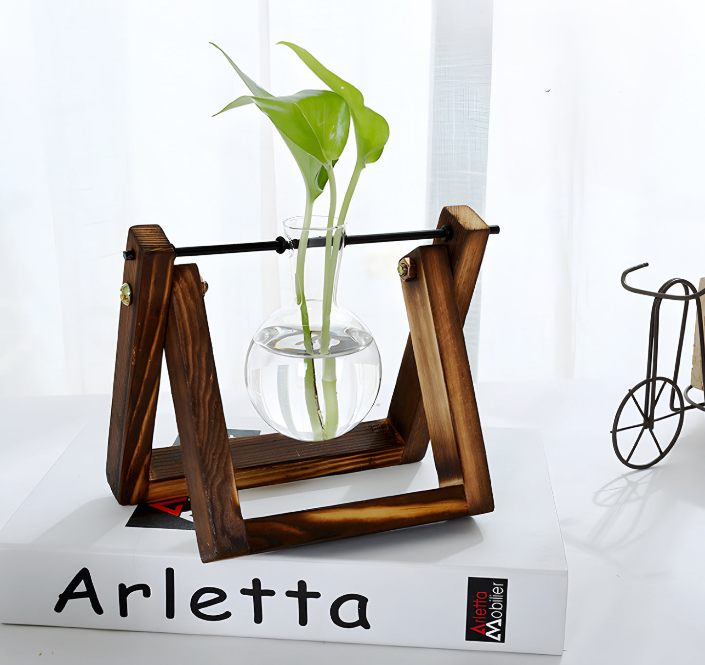 Glass Tabletop Plant Stand