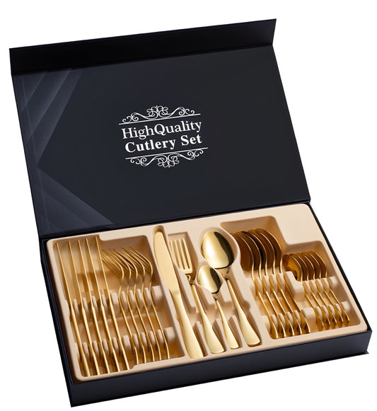 Stainless Steel Cutlery 24-Piece Set Gift Gift Boxes