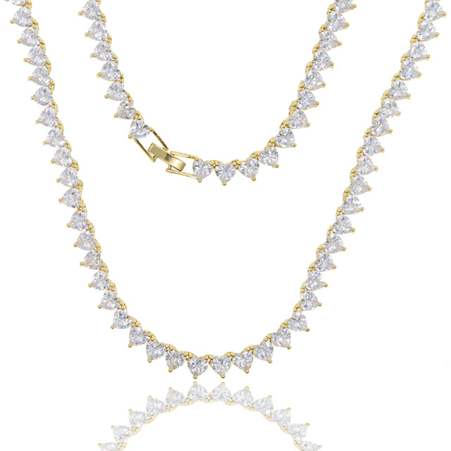 Heart Tennis Necklace Chains