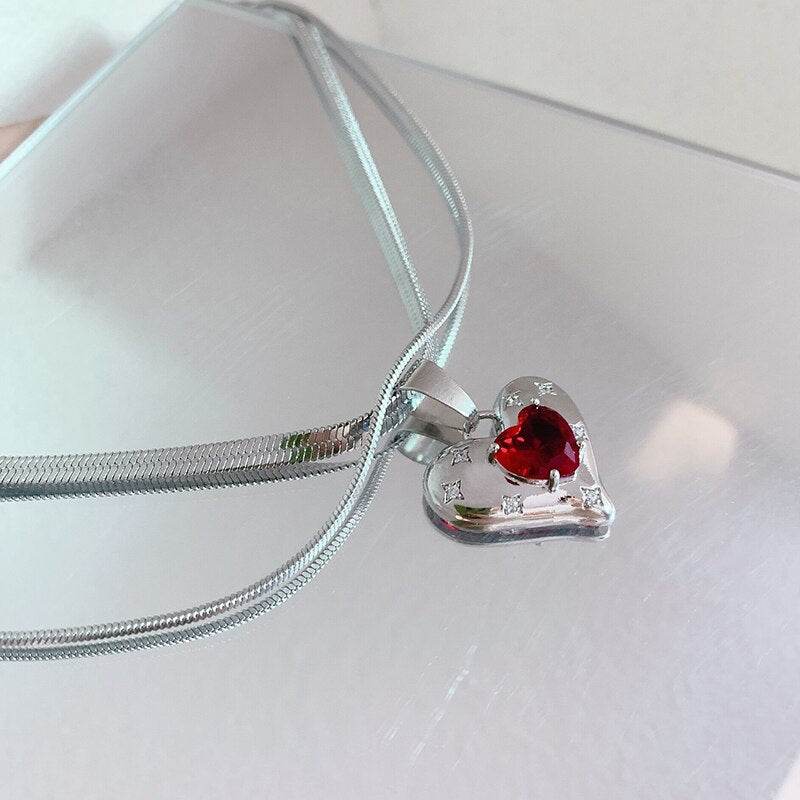 Heart Double Layer Necklace