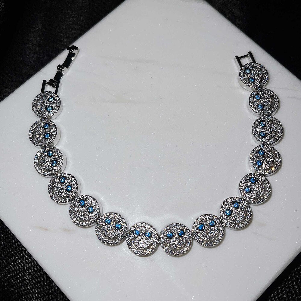 Diamond Smiley Face Bracelet