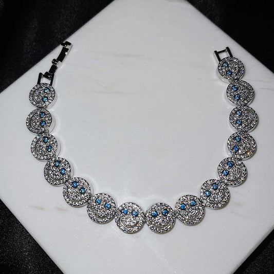 Diamond Smiley Face Bracelet