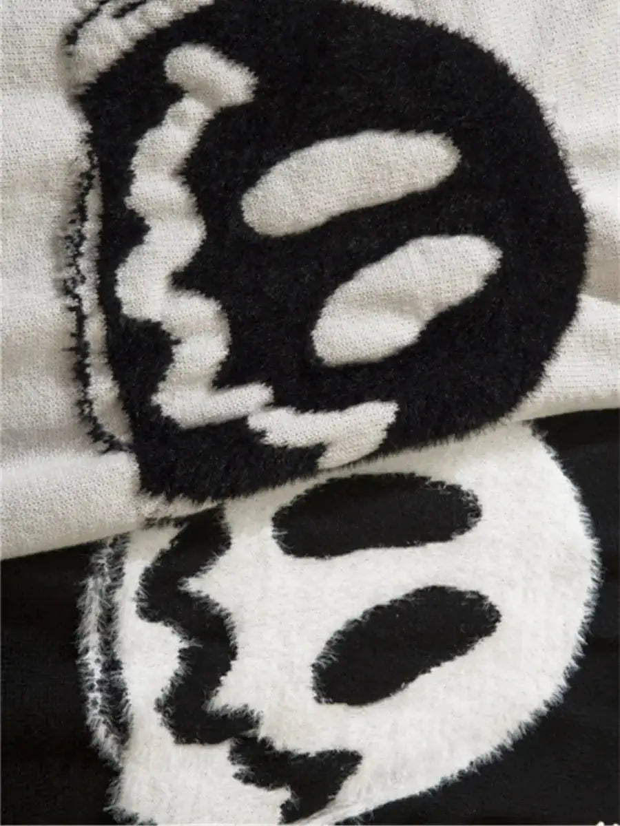 Vintage Knit Smiley Sweater