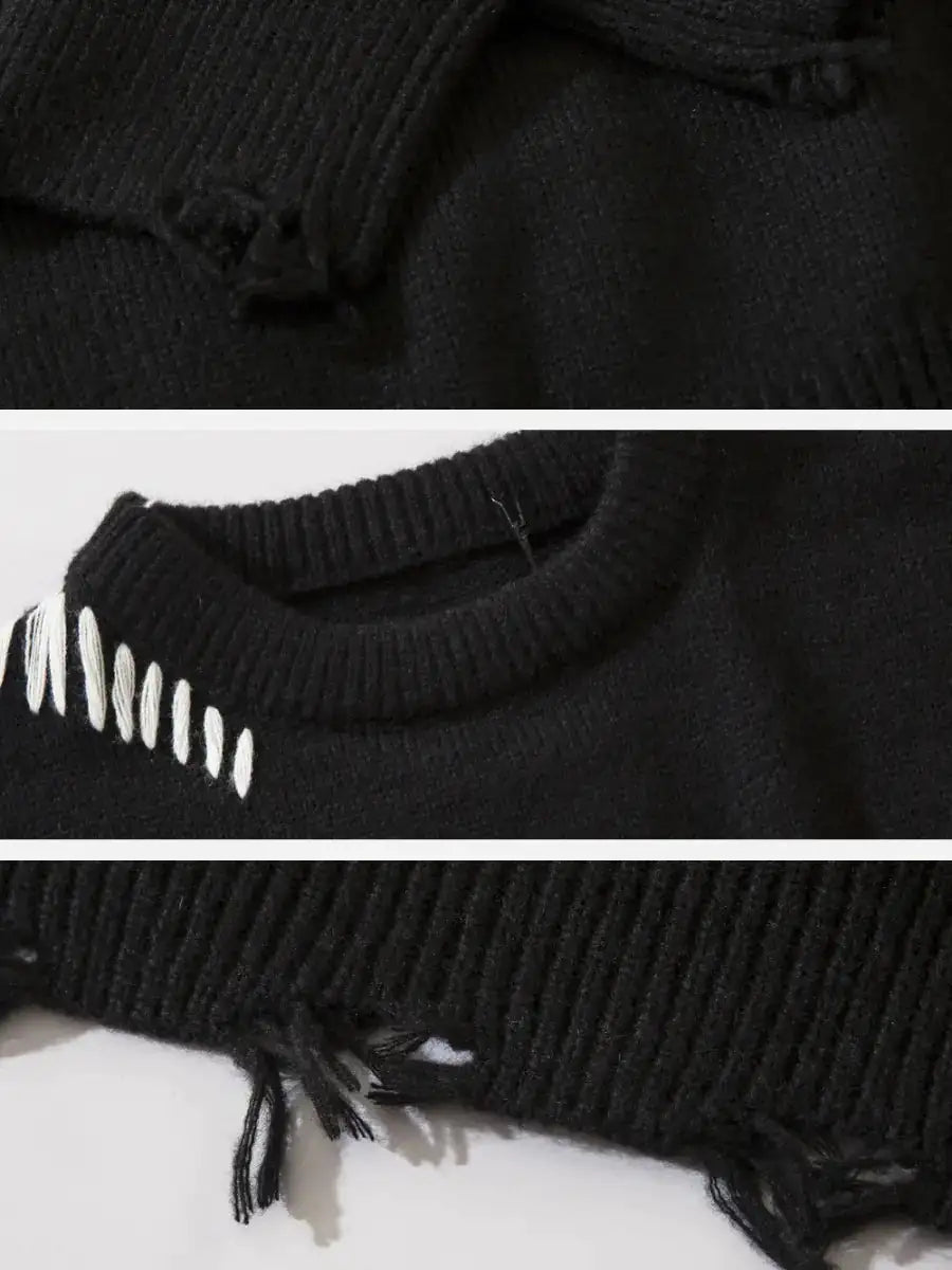 Vintage Knit Smiley Sweater