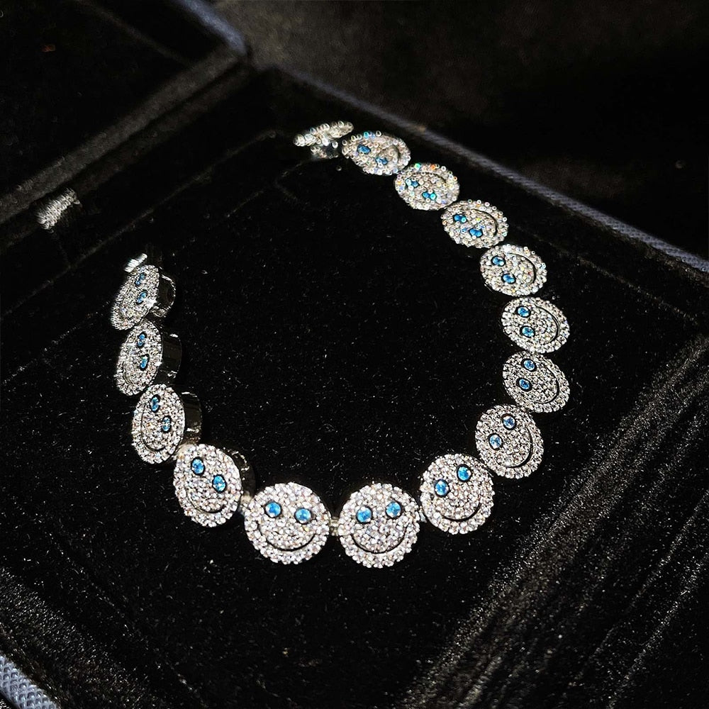 Diamond Smiley Face Bracelet