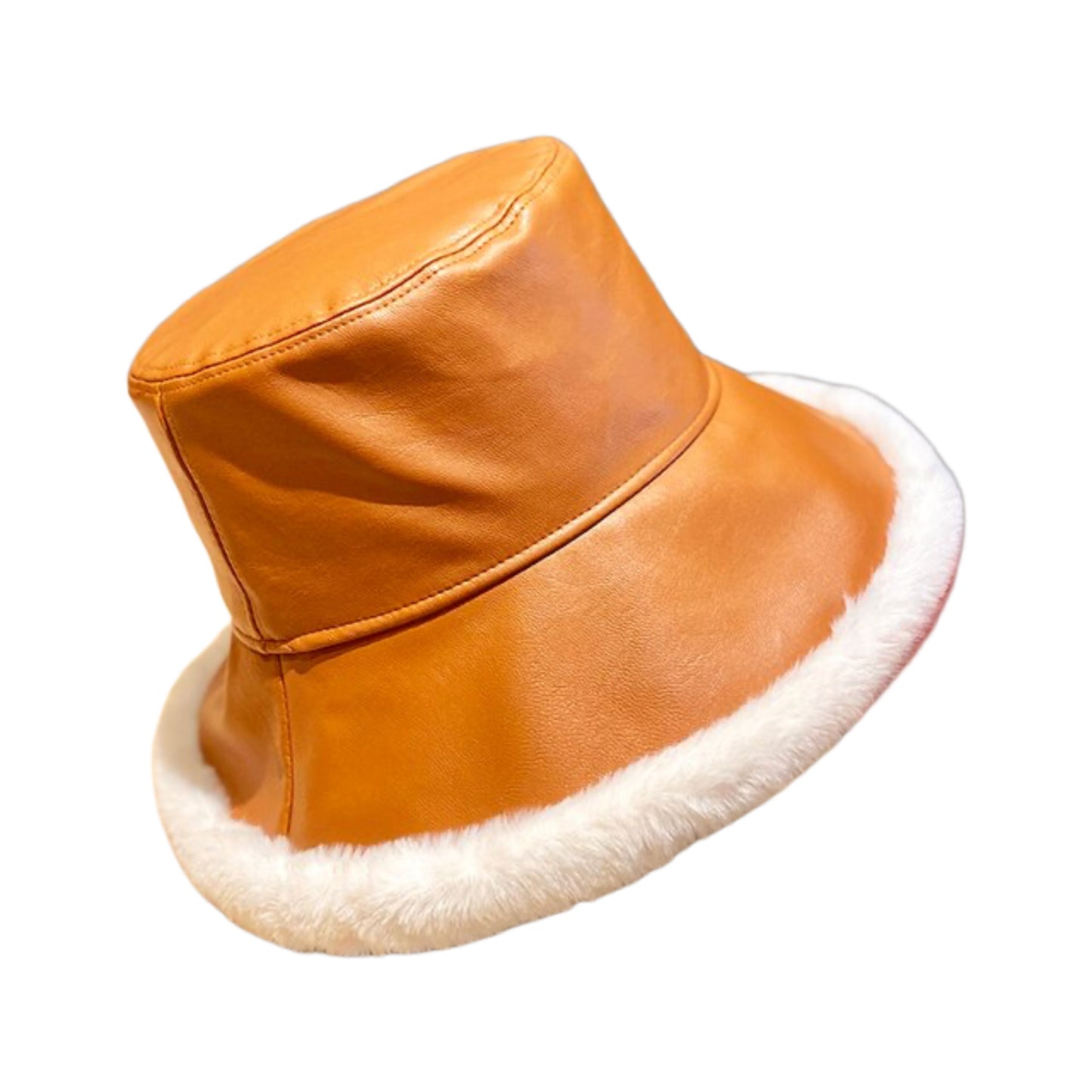 Womens Leather Bucket Hats