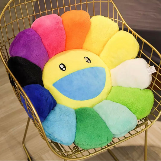 Smiley Face Sunflower Pillows